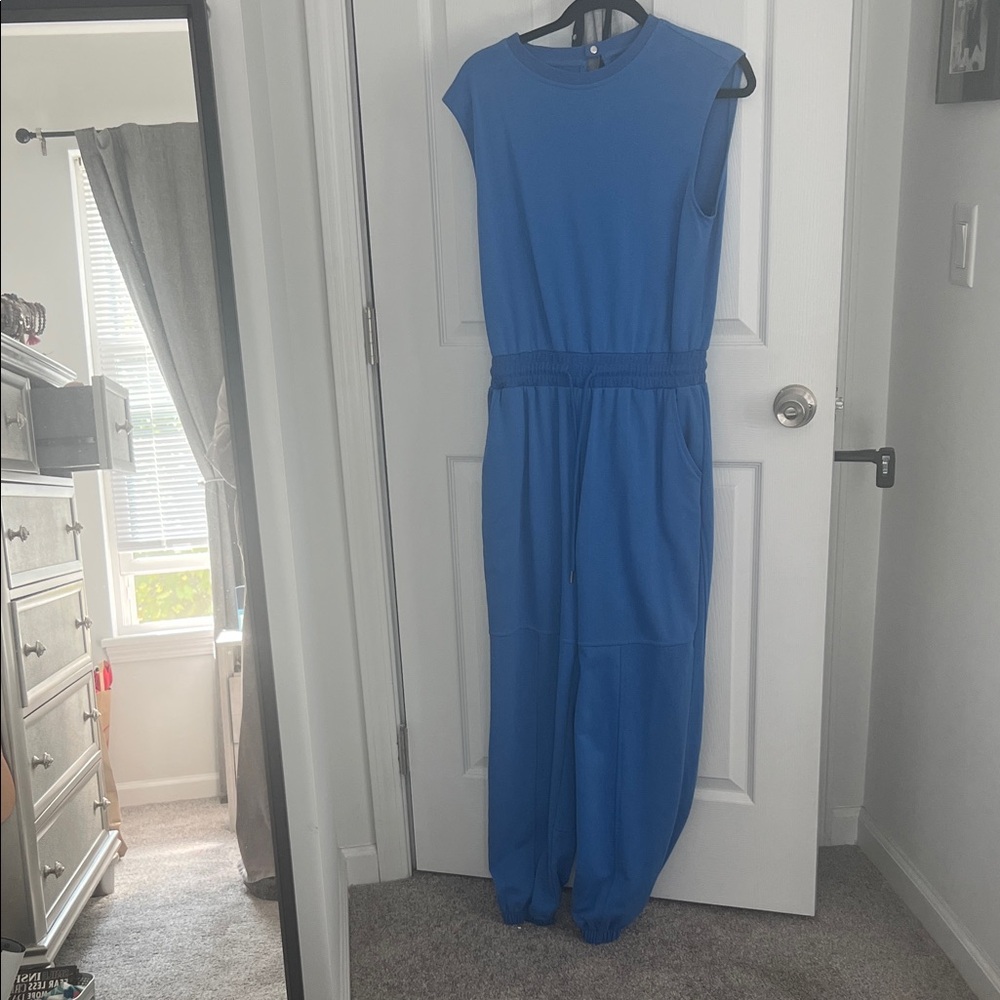 Sleeveless Blue Jumpsuit